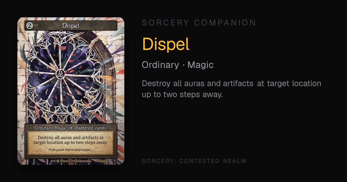 Dispel — Sorcery Companion