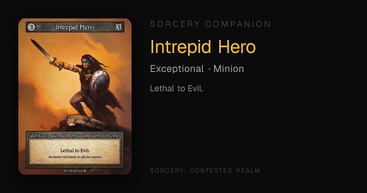 Intrepid Hero — Sorcery Companion