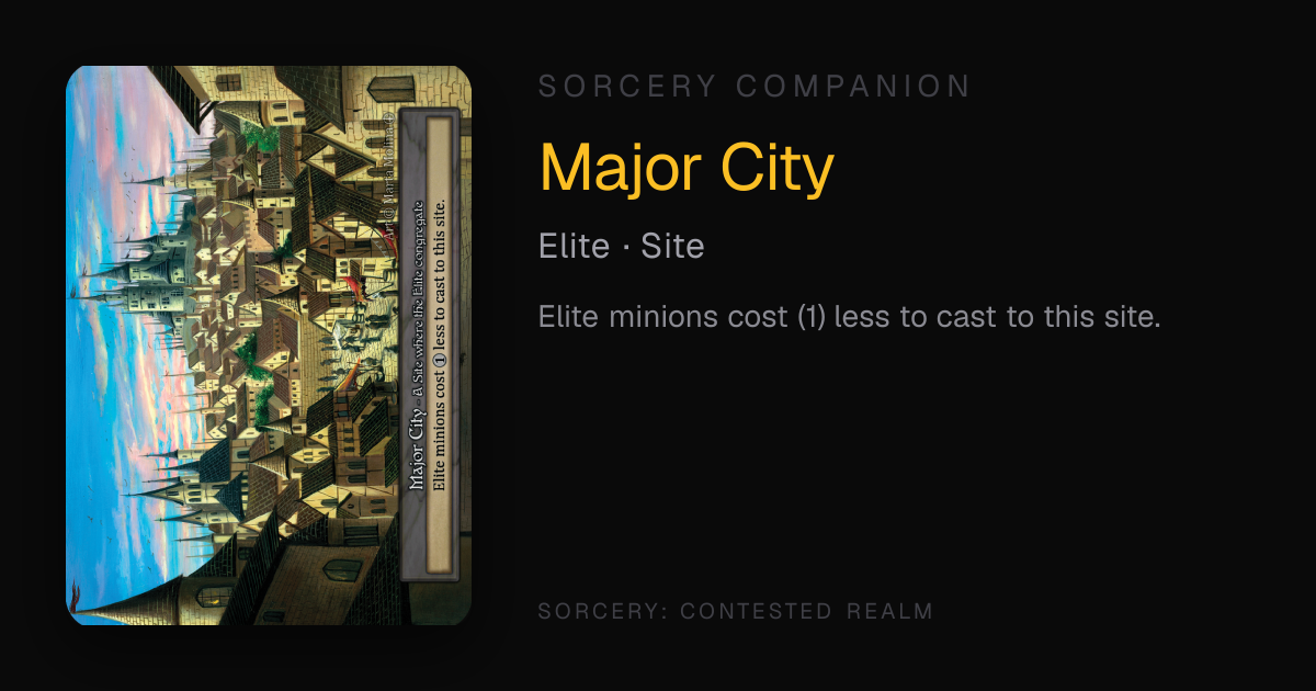Major City — Sorcery Companion
