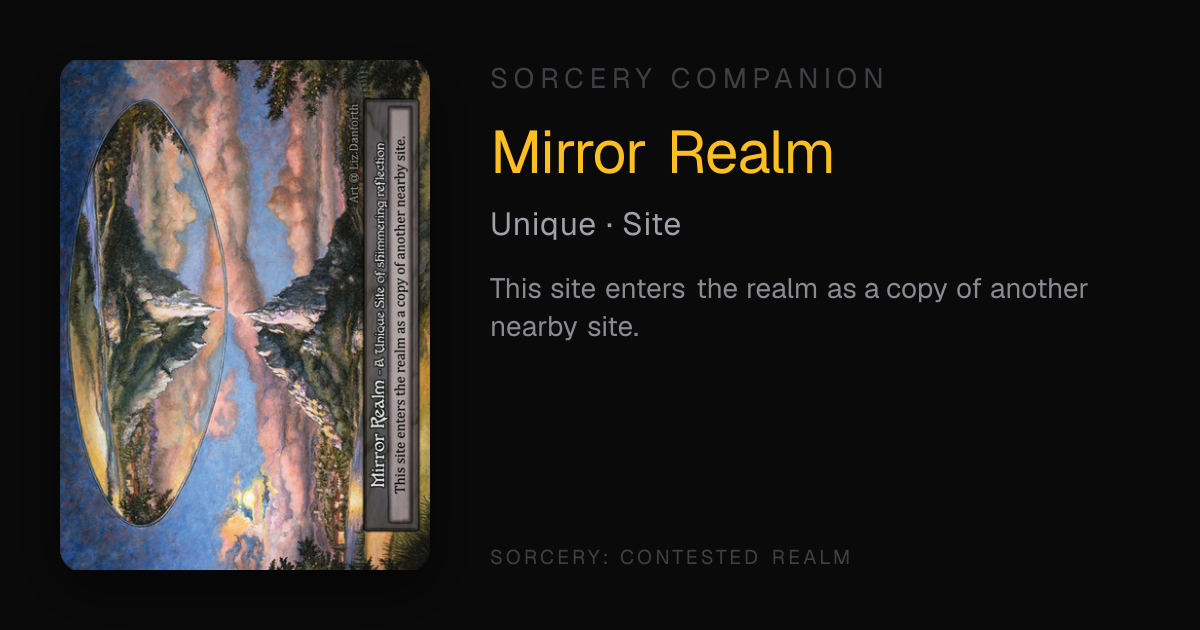 Mirror Realm — Sorcery Companion