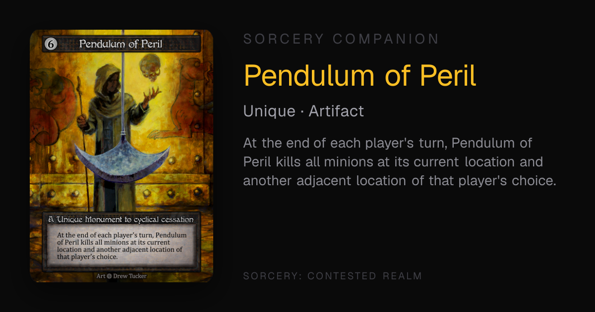 Pendulum of Peril — Sorcery Companion