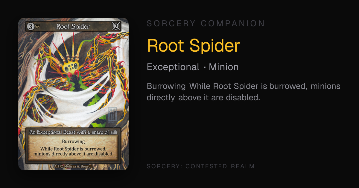 Root Spider — Sorcery Companion