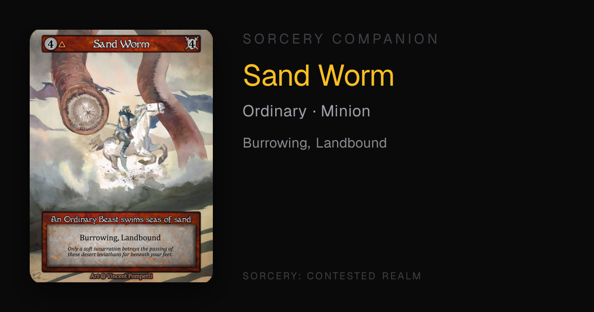 Sand Worm — Sorcery Companion