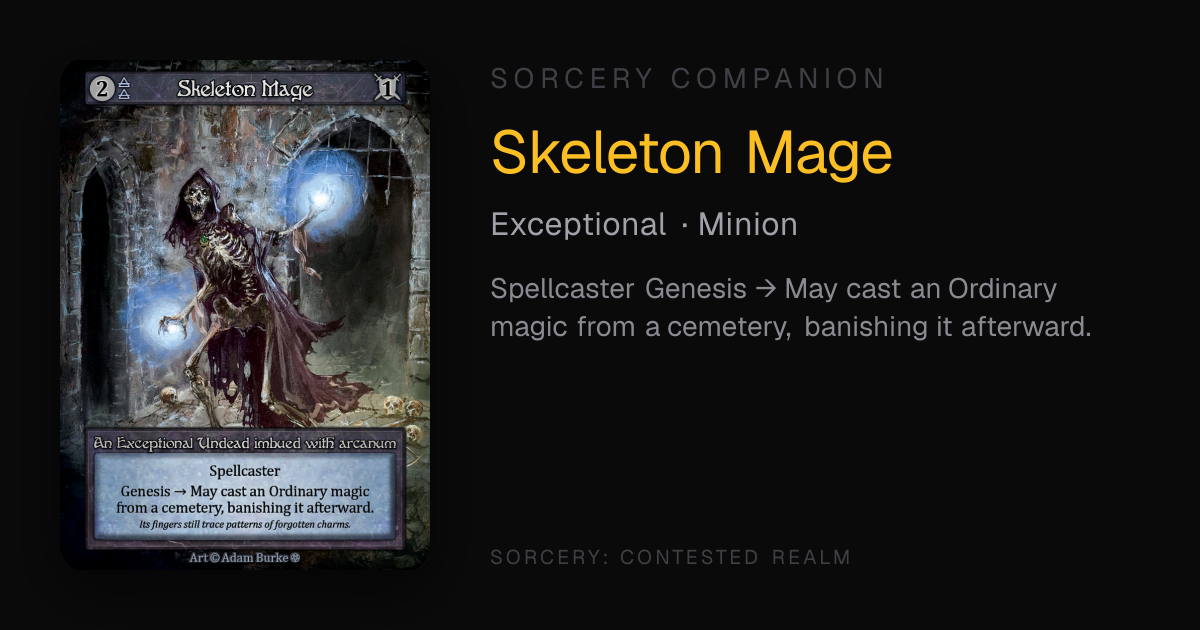 Skeleton Mage — Sorcery Companion