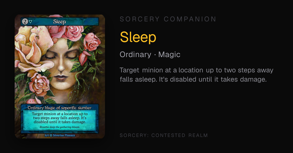 Sleep — Sorcery Companion