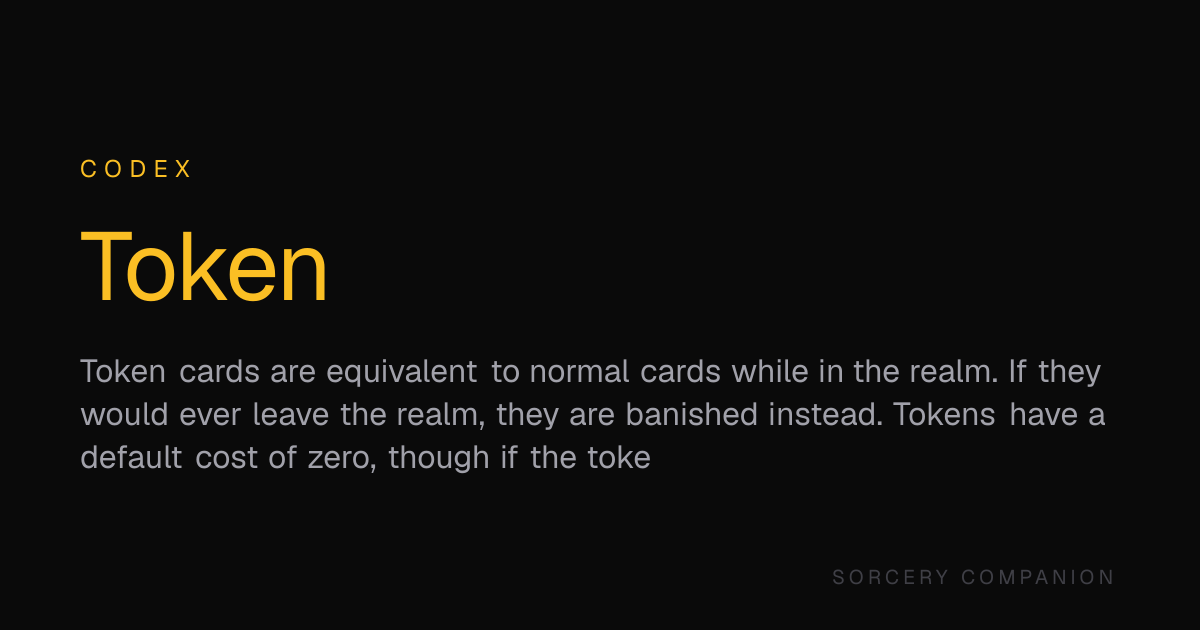 Token — Codex — Sorcery Companion